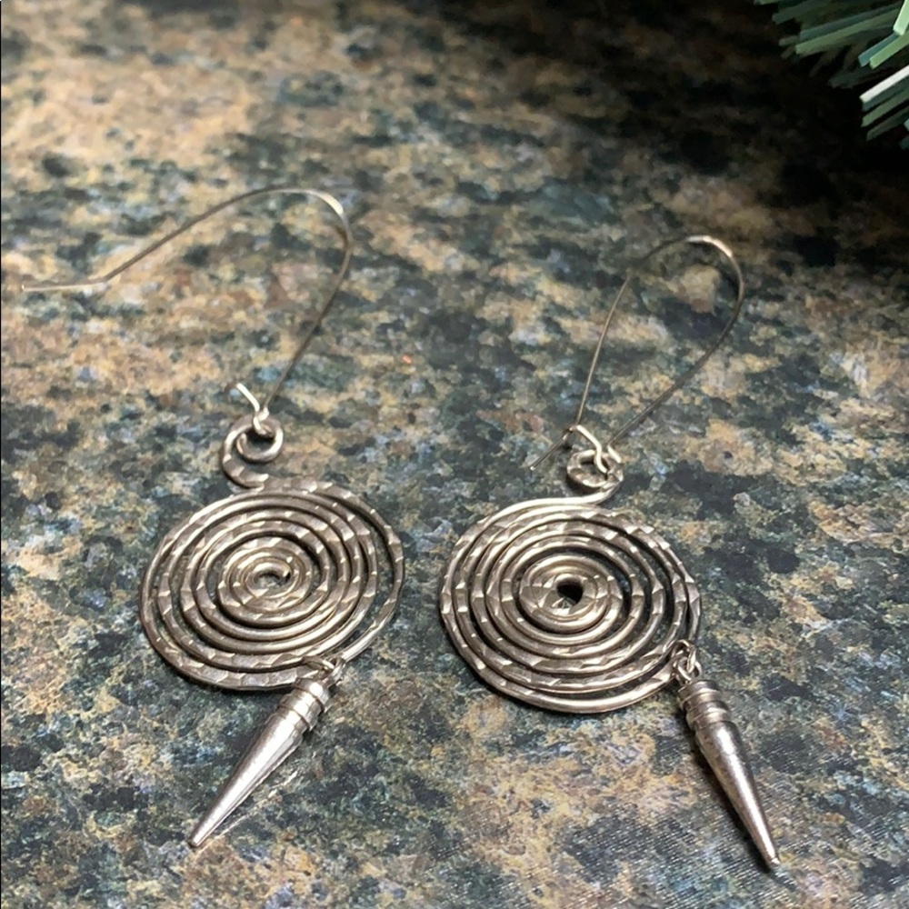 4” Silver Dangle Earrings